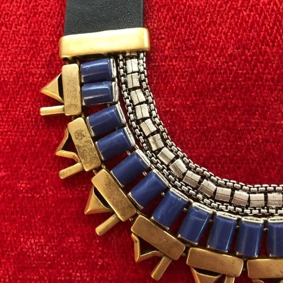 Stella & Dot Black and Gold Reversible Crystal Necklace - Picture 8 of 10